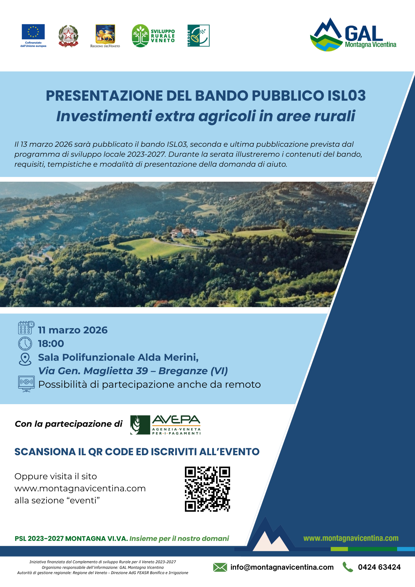 Bando ISL03 – Investimenti extra agricoli in aree rurali: nuova pubblicazione