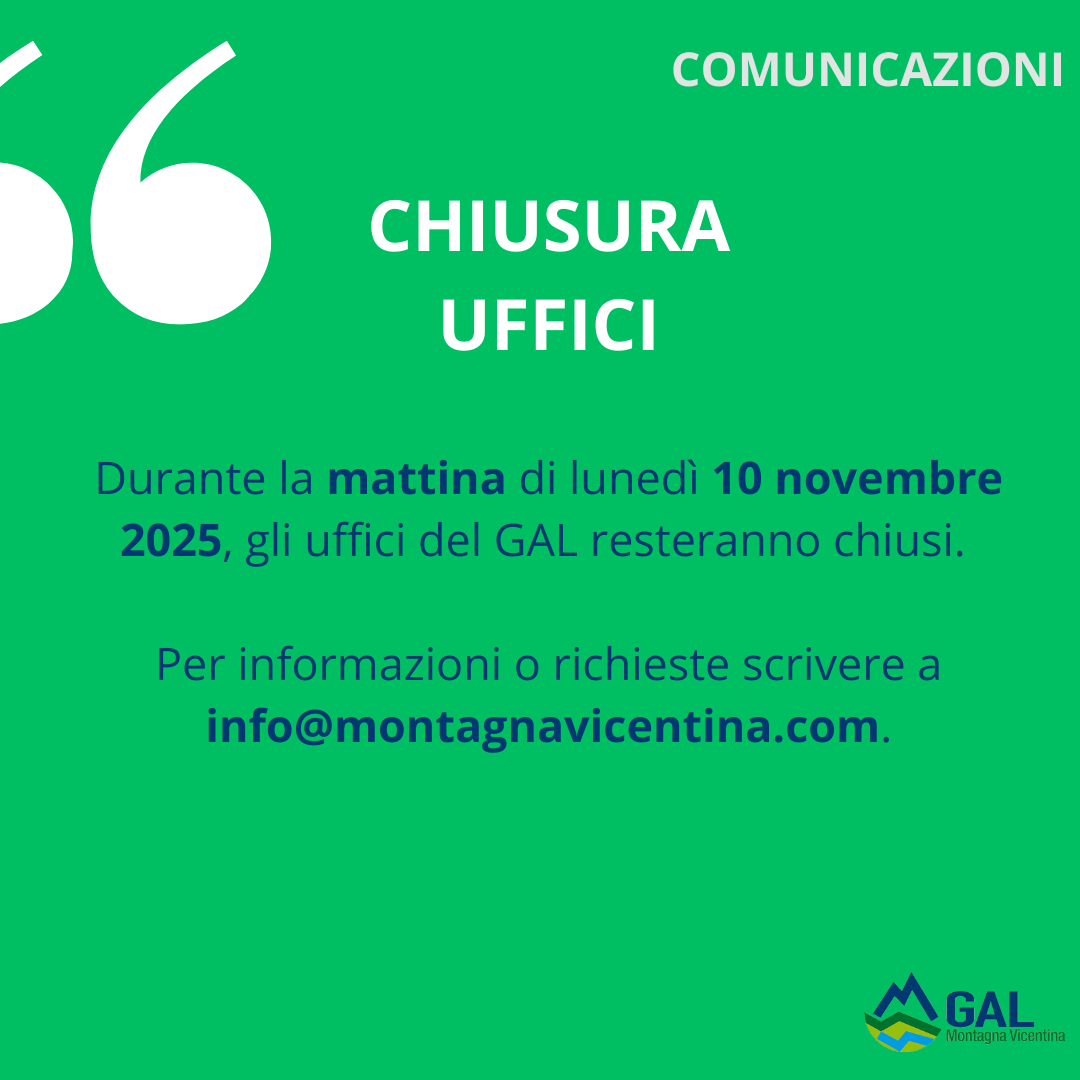 Avviso di chiusura uffici – Lunedì 10 novembre 2025